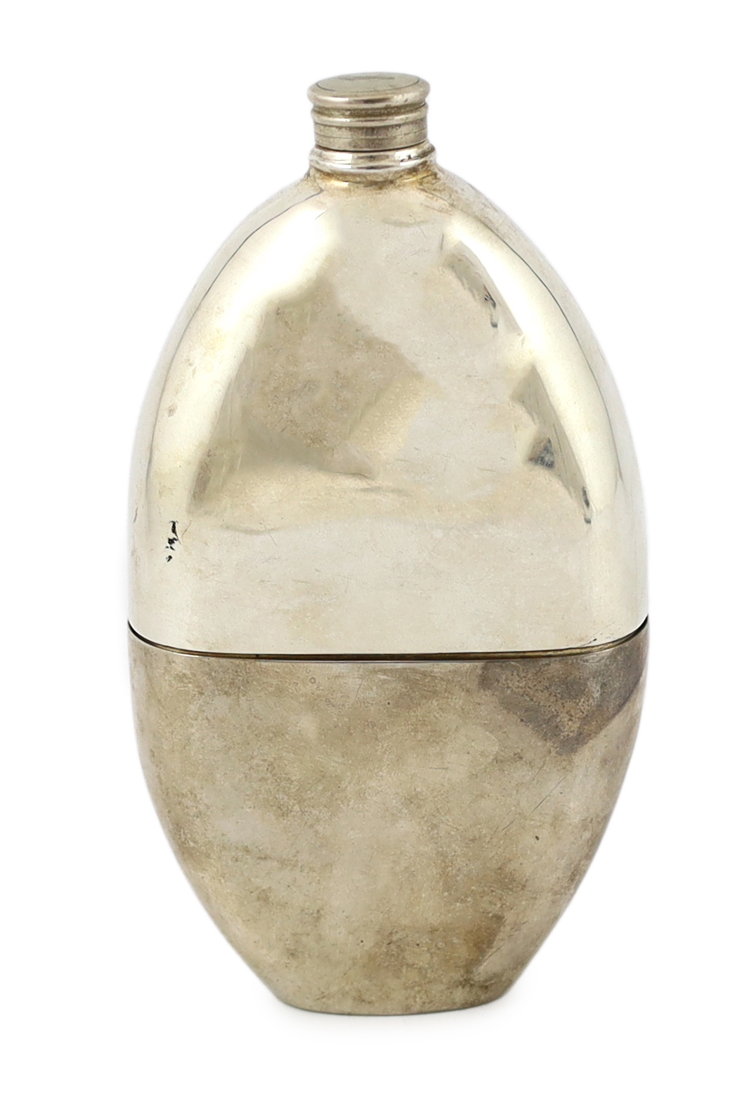 A George III silver hip flask, by Peter & Ann Bateman